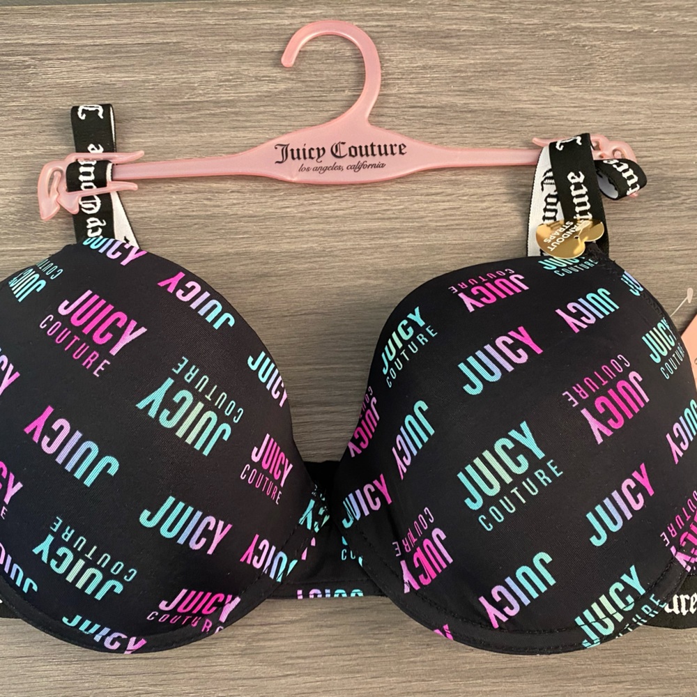 Juicy Couture Multicolor Logo Print Bra